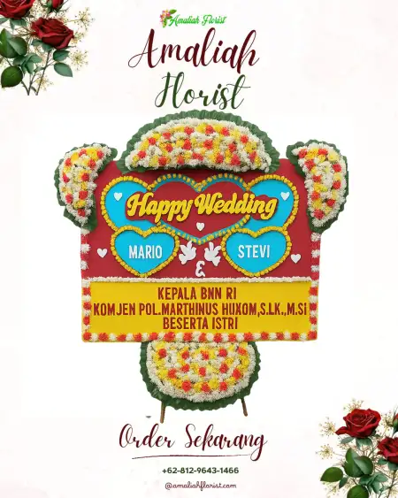Papan Bunga Pernikahan Talang Kelapa